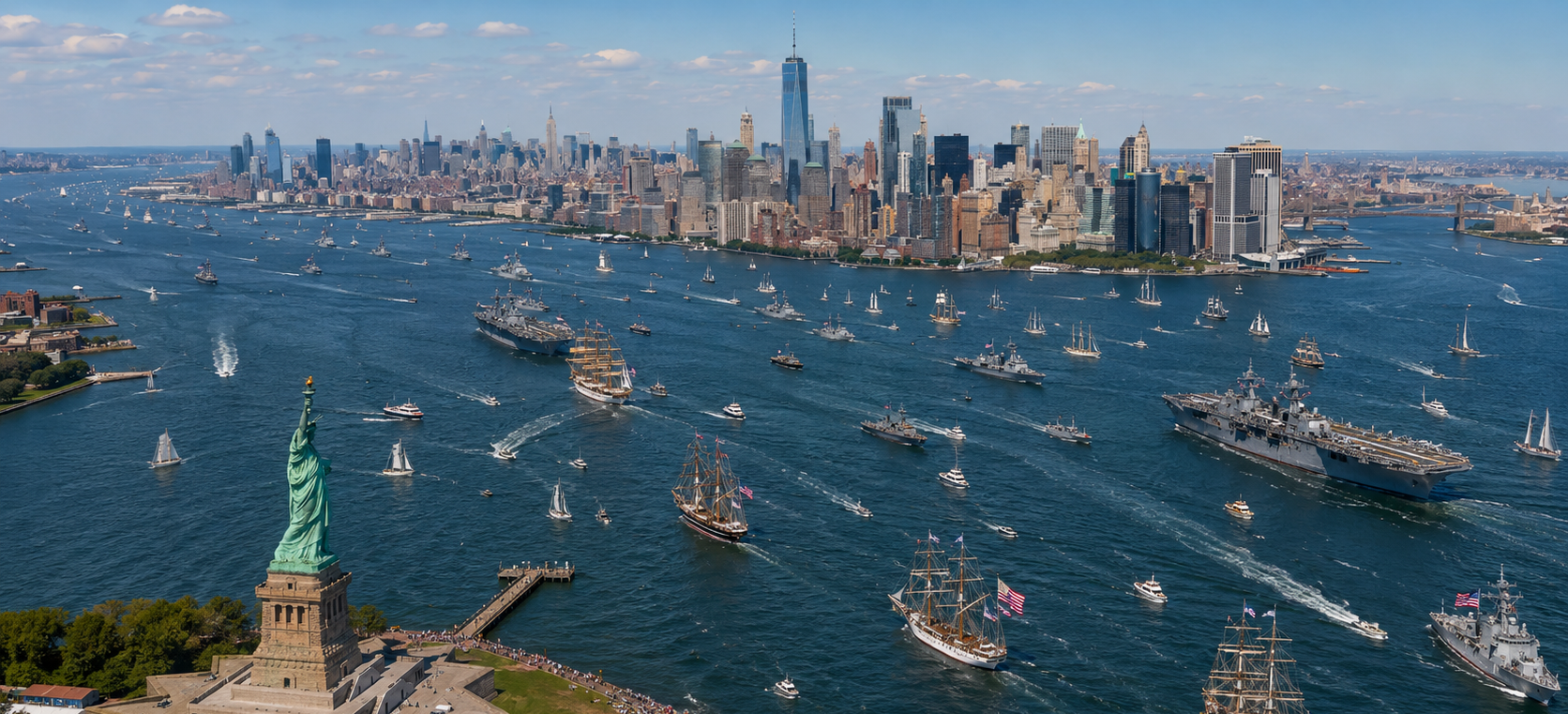 Celebrate America’s 250th Anniversary Above NY Harbor